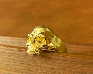 Half Jaw Skull 925 Sterling Silver/9k/14k/18k Gold Ring (Item No. GR0011）