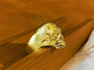 Half Jaw Skull 925 Sterling Silver/9k/14k/18k Gold Ring (Item No. GR0011）