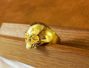 Half Jaw Skull 925 Sterling Silver/9k/14k/18k Gold Ring (Item No. GR0011）