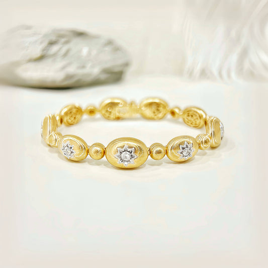 Vintage 18k Gold Diamond Bracelet (Item No. VT343)