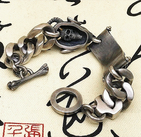 Hannya Silver Bracelet Chain  (Item No. B0446)