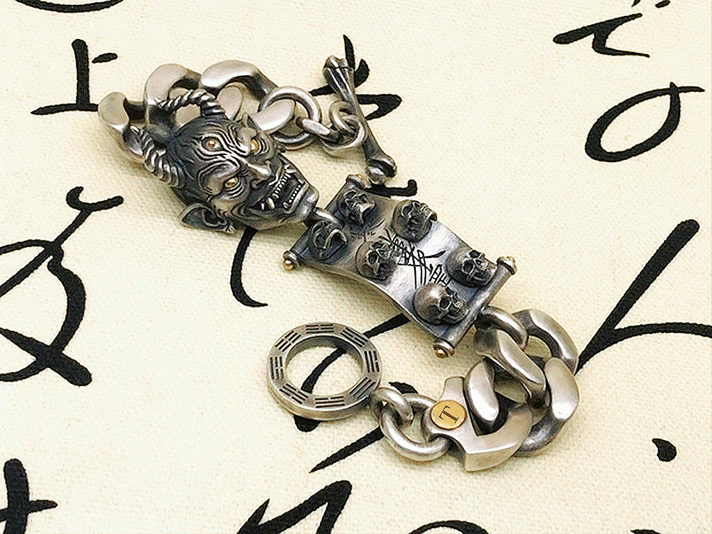 Hannya Silver Bracelet Chain  (Item No. B0446)