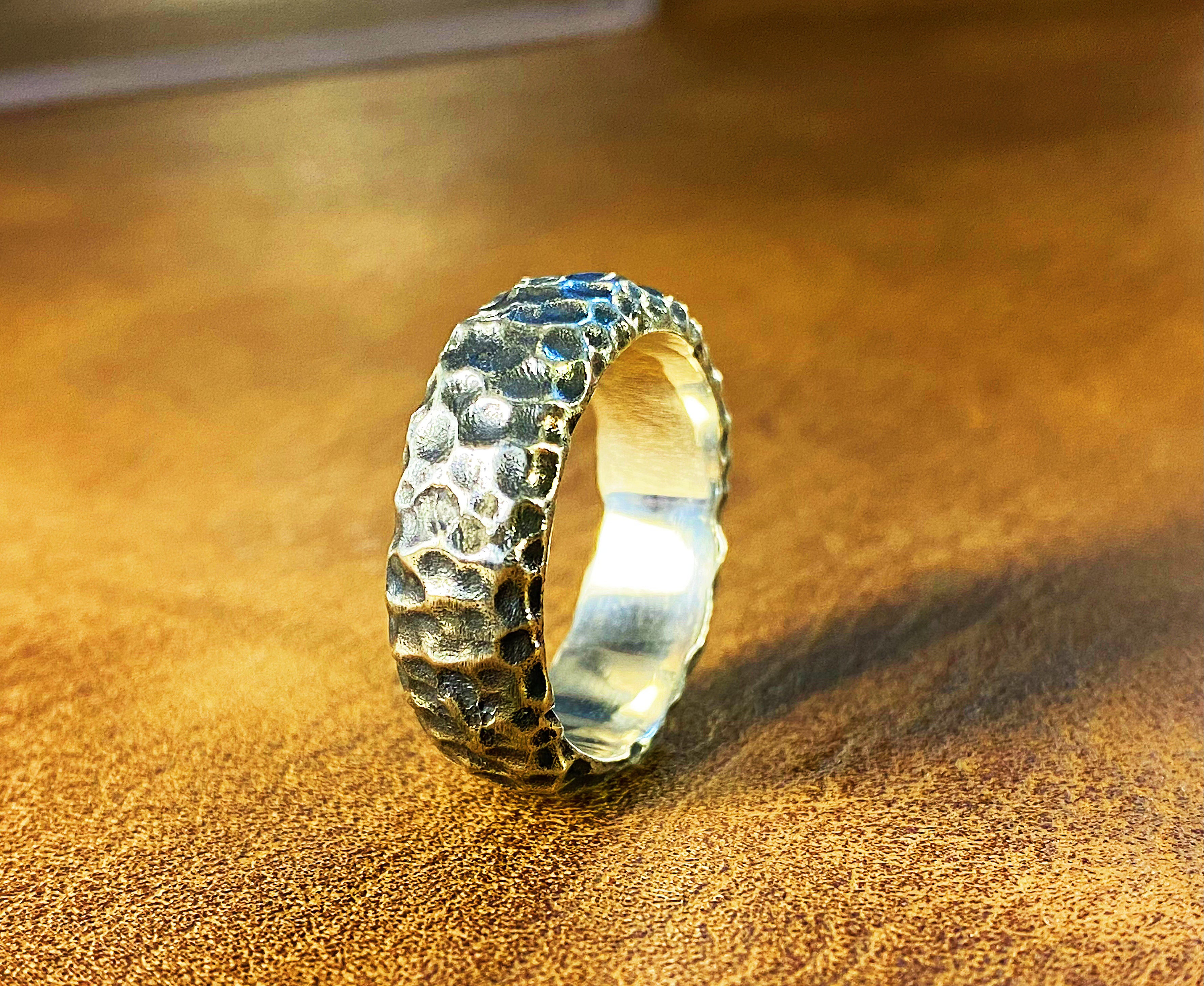 Hammered Silver Ring (Item No. R0005)