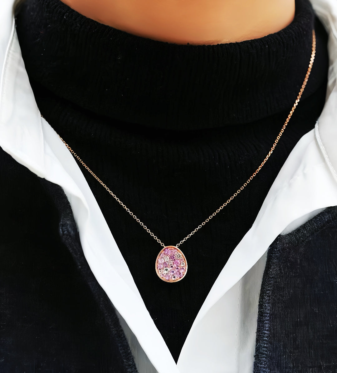 Rainbow Sapphire 18k Gold Pendant (Item No. SA057）