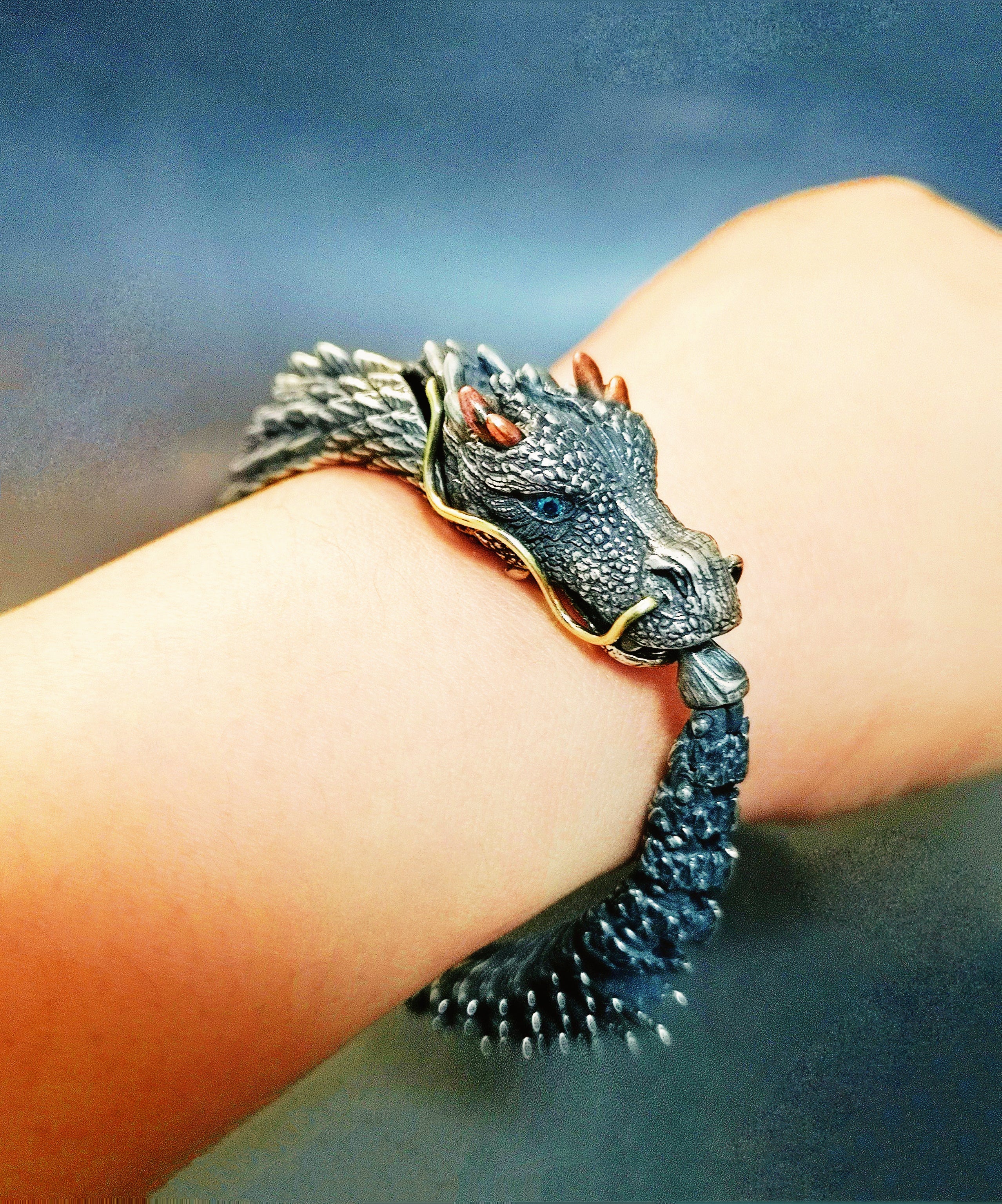 Dragon Silver Bracelet Chain (Item No. B0431)