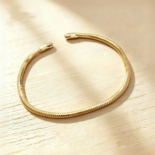 2.5mm Snake 18K Gold Bracelet (Item No. HFB011）