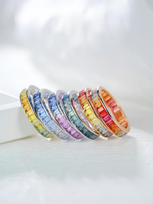 Rainbow Sapphire 18k Gold Ring (Item No. SA049）