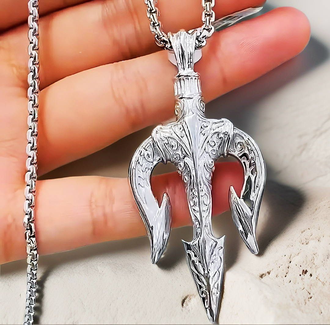 Trident Platinum Gold Necklace Chain (Item No. GP003）