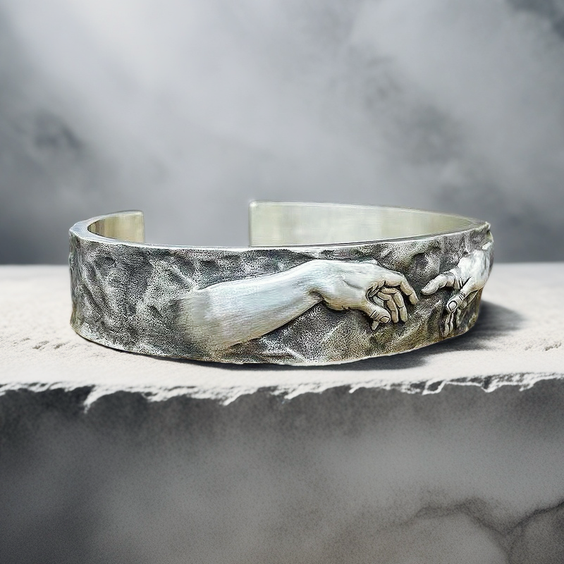 Genesis ＜The Creation Of Adam＞Silver bangle (Item No.SC039）
