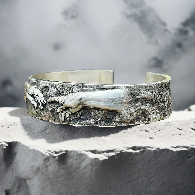 Genesis ＜The Creation Of Adam＞Silver bangle (Item No.SC039）