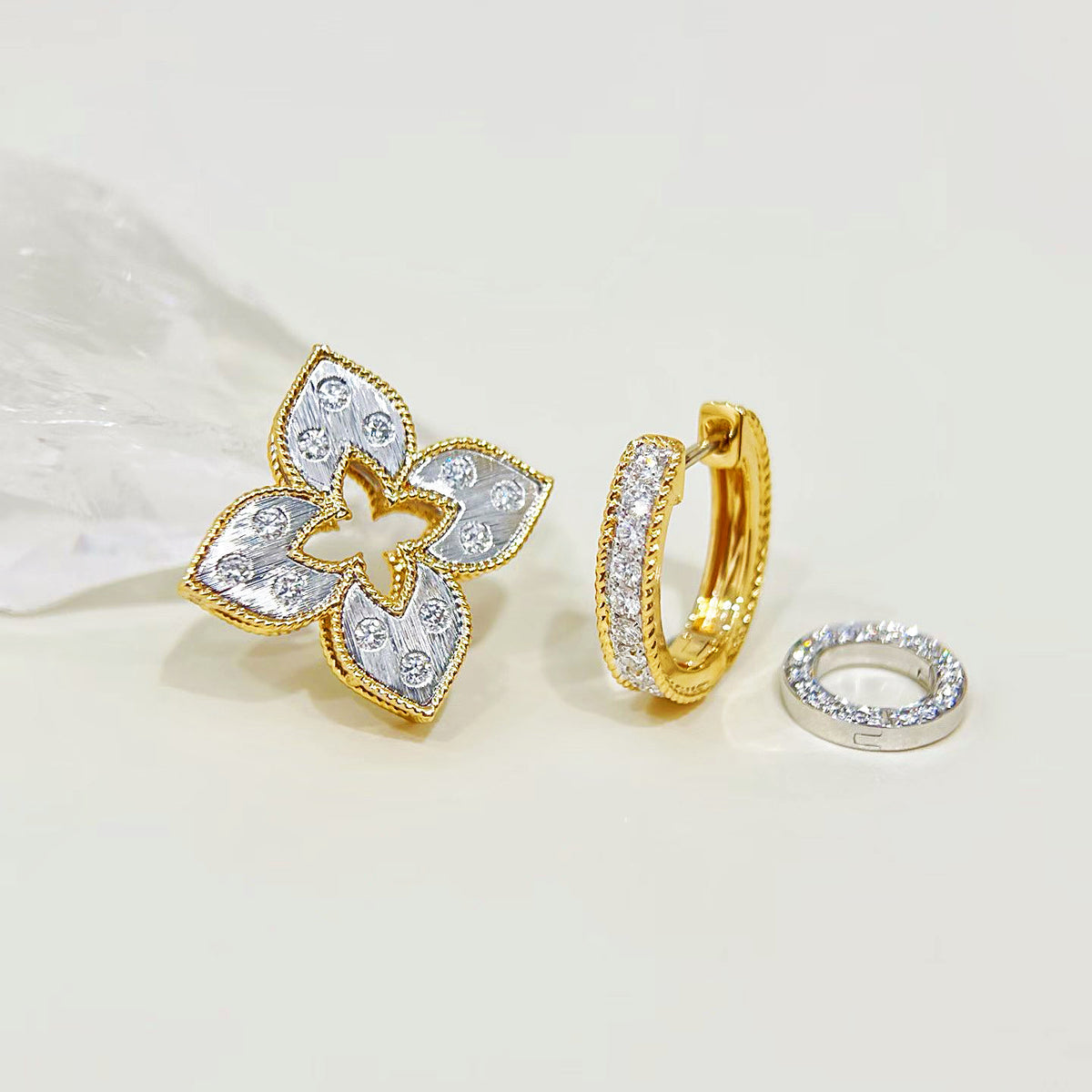 Vintage 18k Gold Diamond Earring/Pendant (Item No. VT540）
