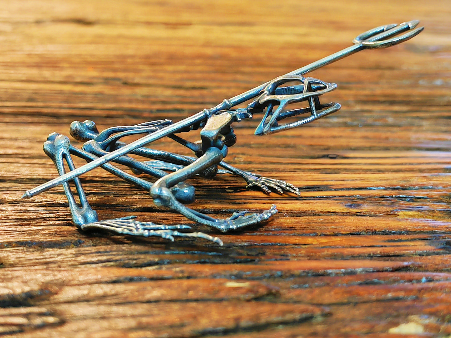 Frog Skeleton Silver Statue Tartaria Onlinestore