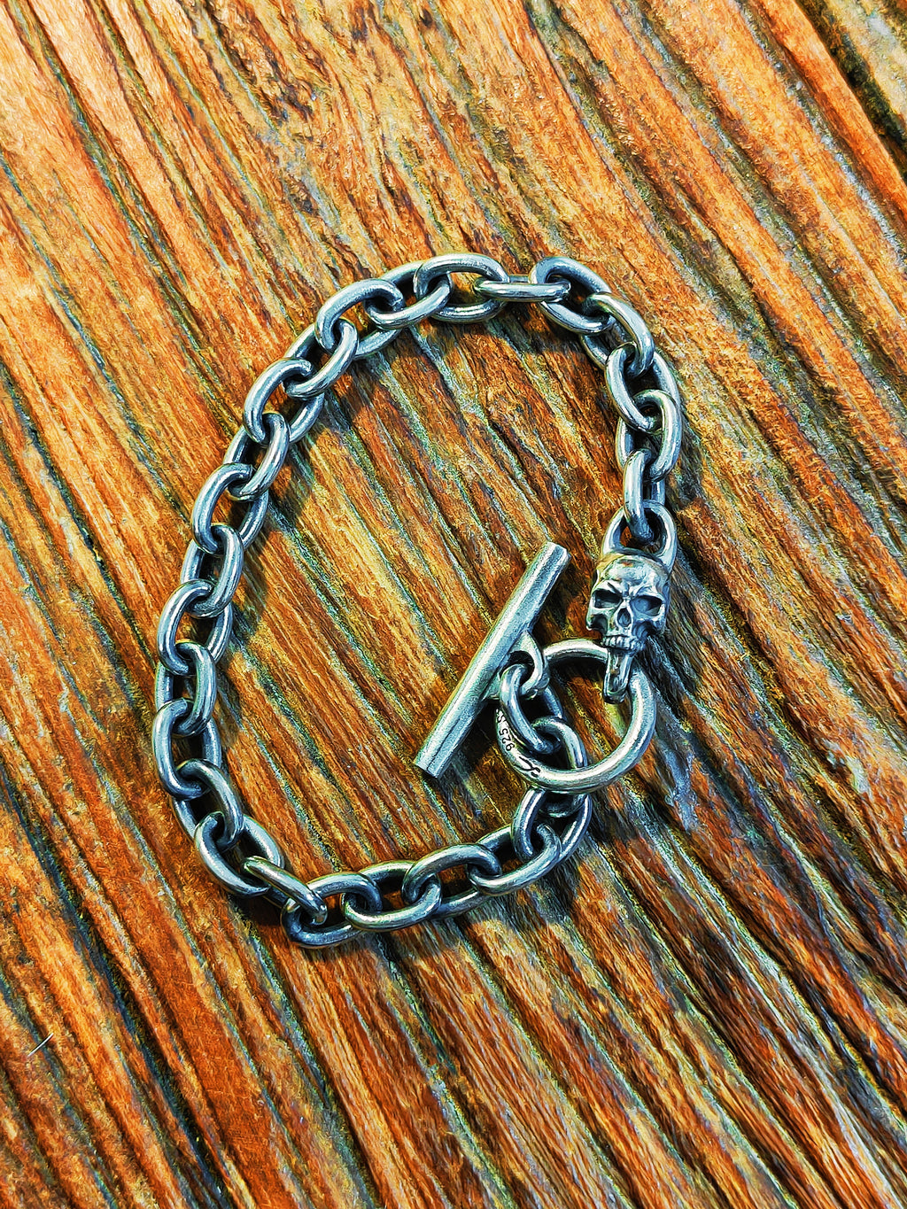 Skull Silver Bracelet Chain (Item No. B0440) Tartaria Onlinestore