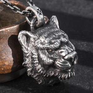 Tiger Head Silver Pendant (Item No. P0083) Tartaria Onlinestore