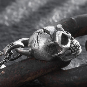 Large Punk Skull Silver Pendant (Item No. P0095) Tartaria Onlinestore