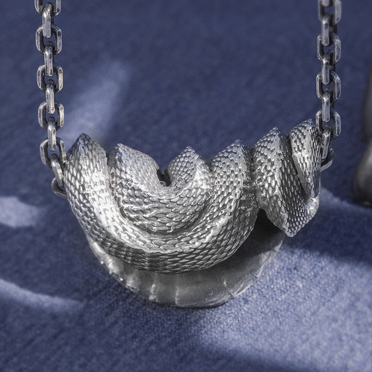 Coiling Snake Silver Pendant (Item No. P0008) Tartaria Onlinestore