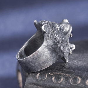 Bear Head Silver Ring (Item No. R0078) Tartaria Onlinestore