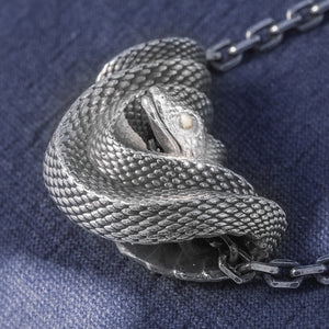Coiling Snake Silver Pendant (Item No. P0008) Tartaria Onlinestore