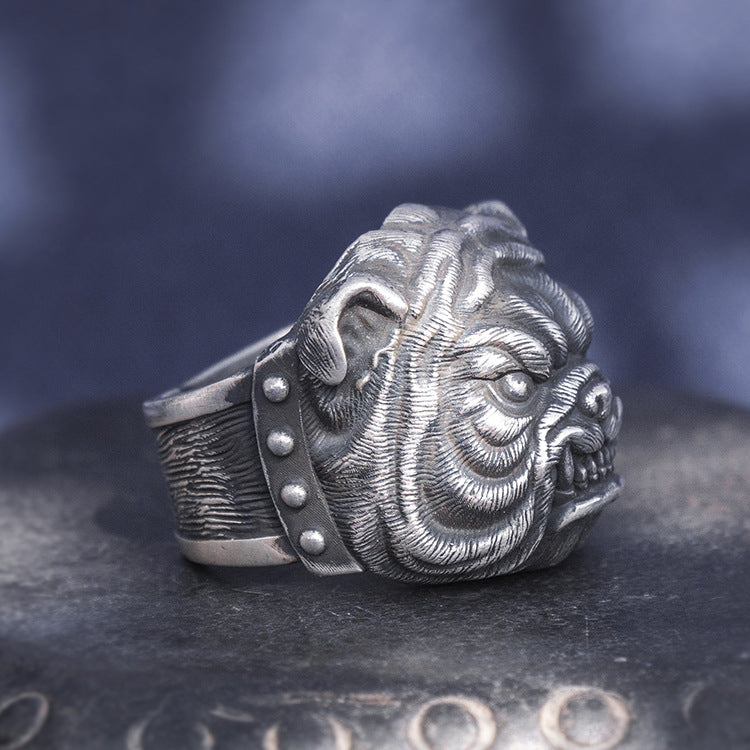 Bullydog Silver Ring (Item No. R0081) Tartaria Onlinestore