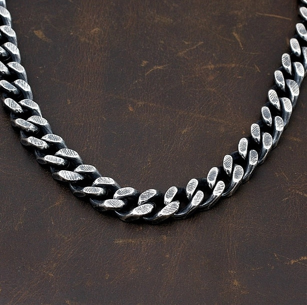 Heavy Metal Silver Necklace Chain (Item No. N0007) Tartaria Onlinestore