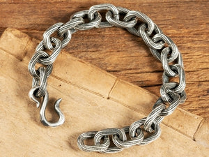 Heavy Metal Silver Bracelet Chain  (Item No. B0145) Tartaria Onlinestore