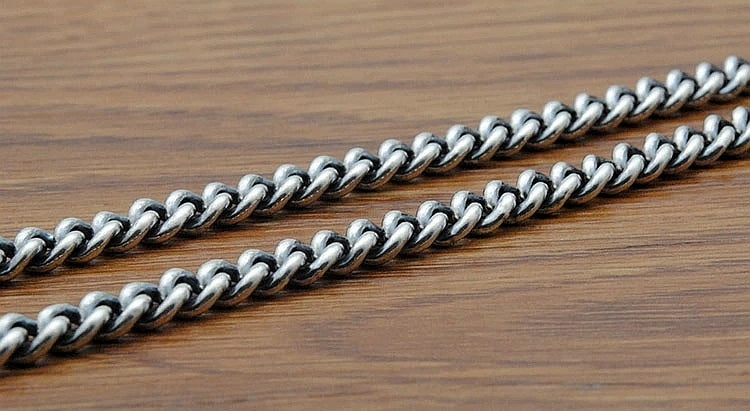 6mm Cuba Silver Necklace Chain（Item No. N0107) Tartaria Onlinestore