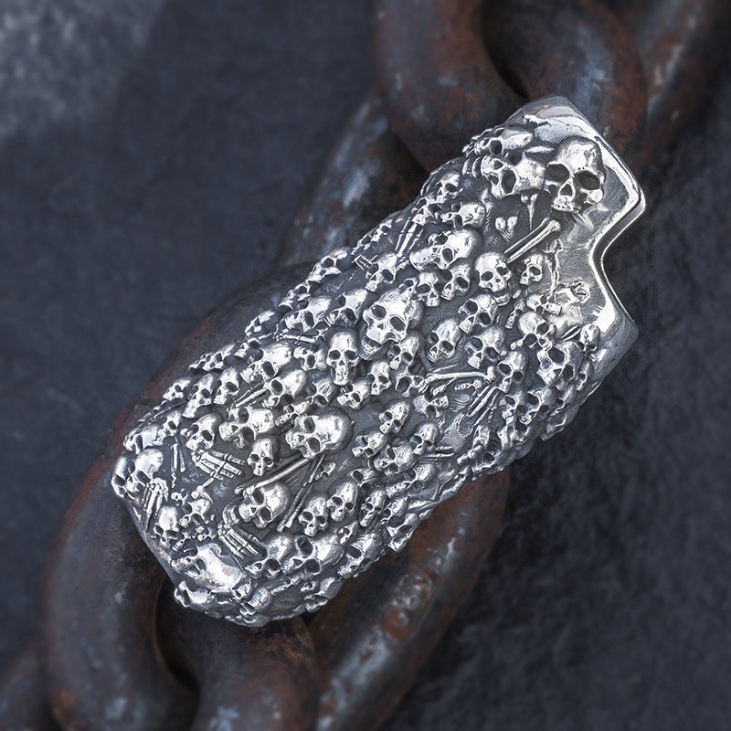 Gothic Burial Skull Silver Lighter Case (Item No. L0003) Tartaria Onlinestore