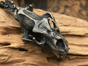 Tiger Skull Silver Pendant (Item No. P0131) Tartaria Onlinestore