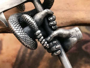 Snake Fist Cross Silver Pendant (Item No. P0132) Tartaria Onlinestore