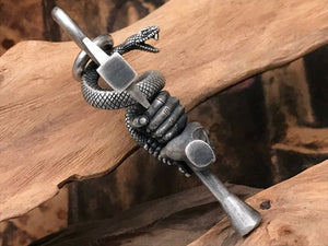 Snake Fist Cross Silver Pendant (Item No. P0132) Tartaria Onlinestore