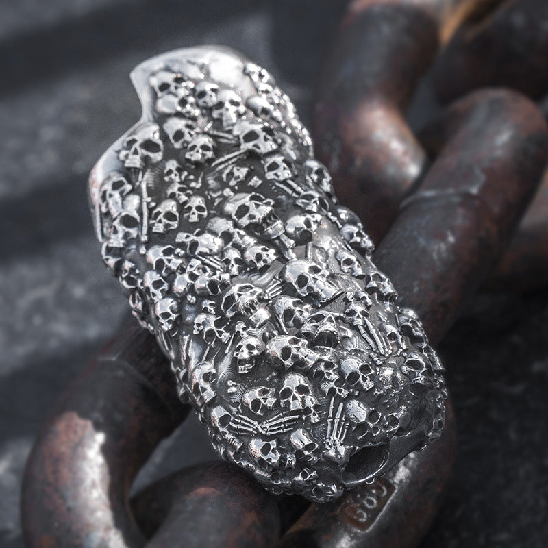 Gothic Burial Skull Silver Lighter Case (Item No. L0003) Tartaria Onlinestore