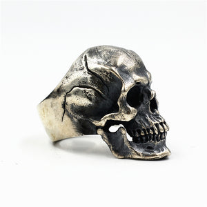 Medium Punk Biker Skull Silver Ring (Item No. R0020) Tartaria Onlinestore