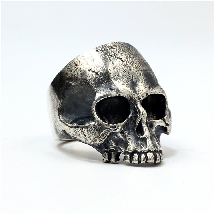Medium Size Punk Skull Silver Ring (Item No. R0028) Tartaria Onlinestore