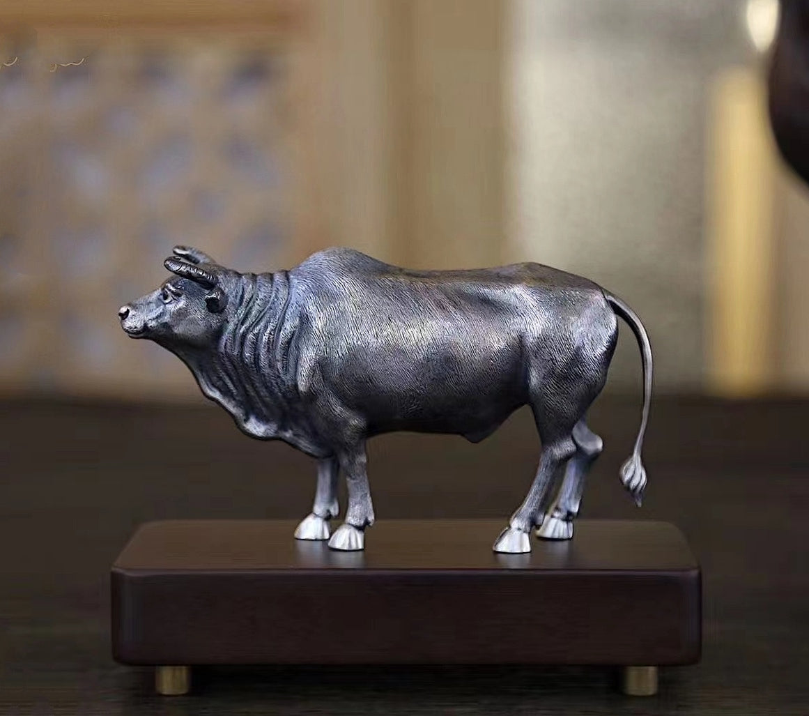 Bull Pure 999 Silver Statue Tartaria Onlinestore