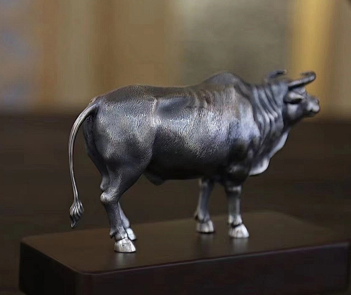 Bull Pure 999 Silver Statue Tartaria Onlinestore