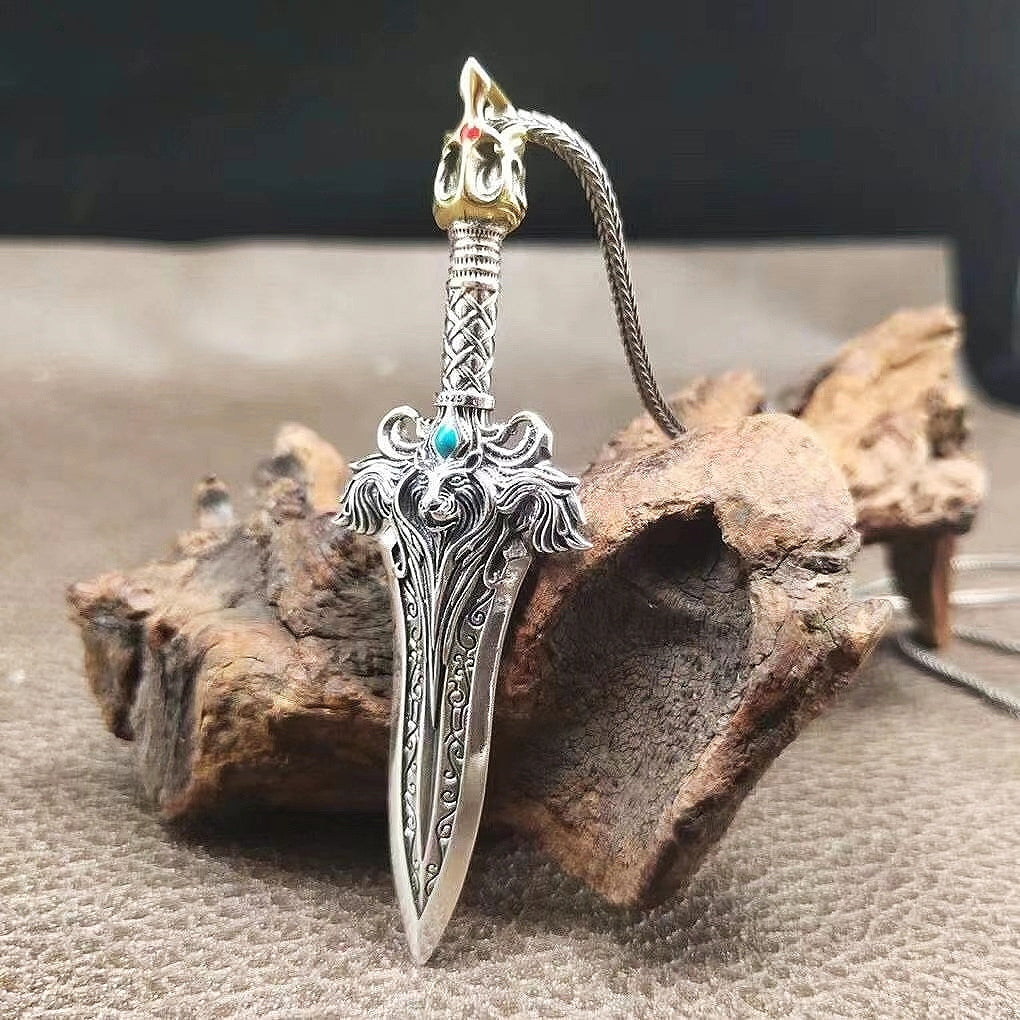 Lion Sword Silver Pendant (Item No. P0015) Tartaria Onlinestore