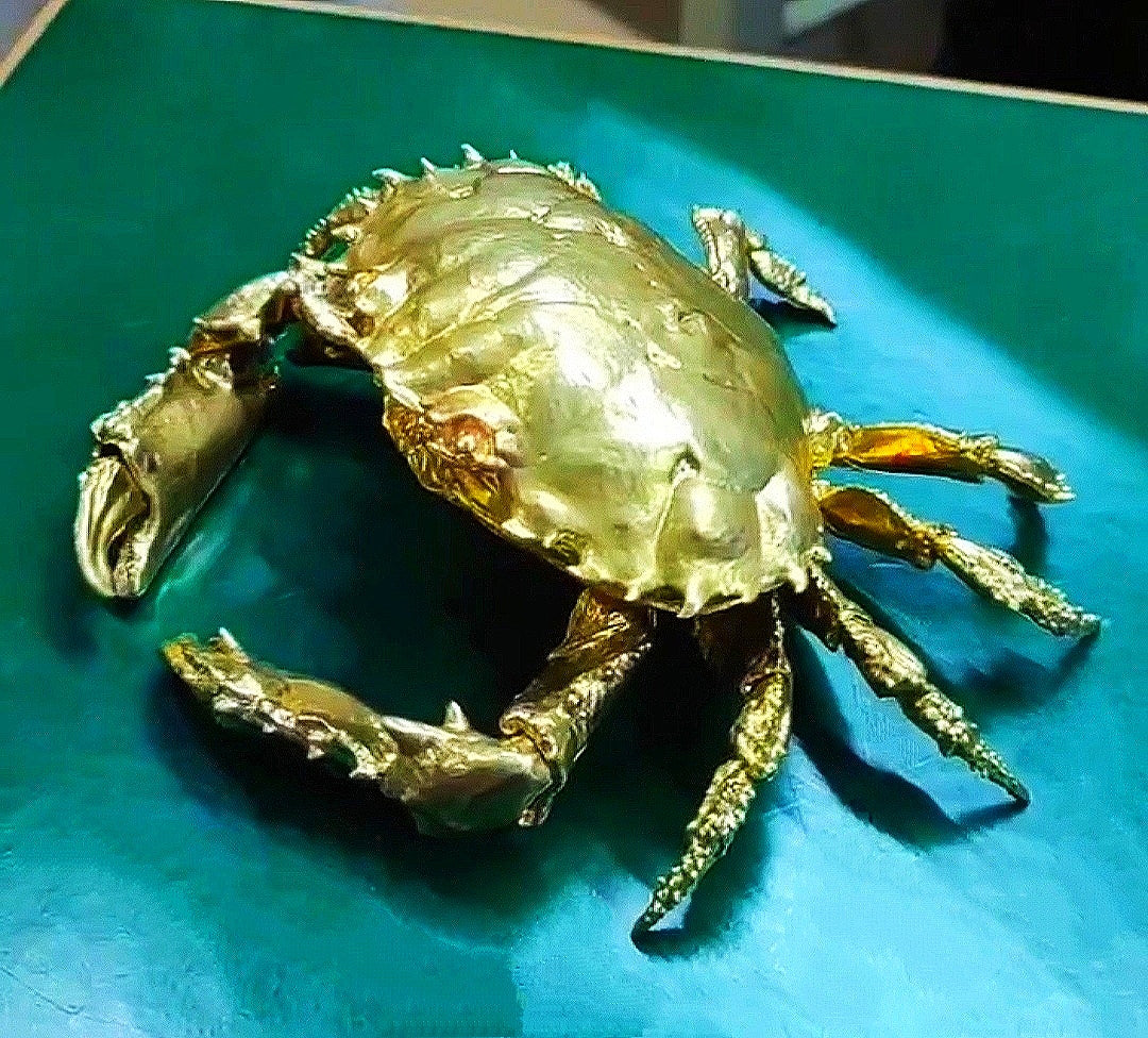 Crab Pure Brass Statue Tartaria Onlinestore