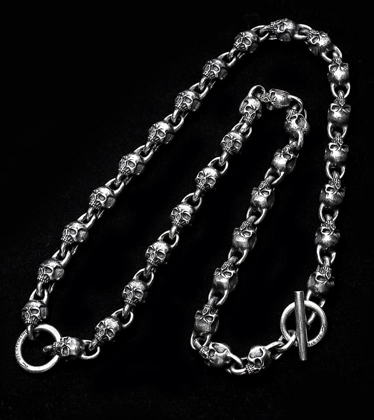 Skull Silver Necklace Chain (Item No. N0002) Tartaria Onlinestore
