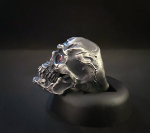 Ruby Eyes Skull Silver Ring  (Item No. R0088) Tartaria Onlinestore