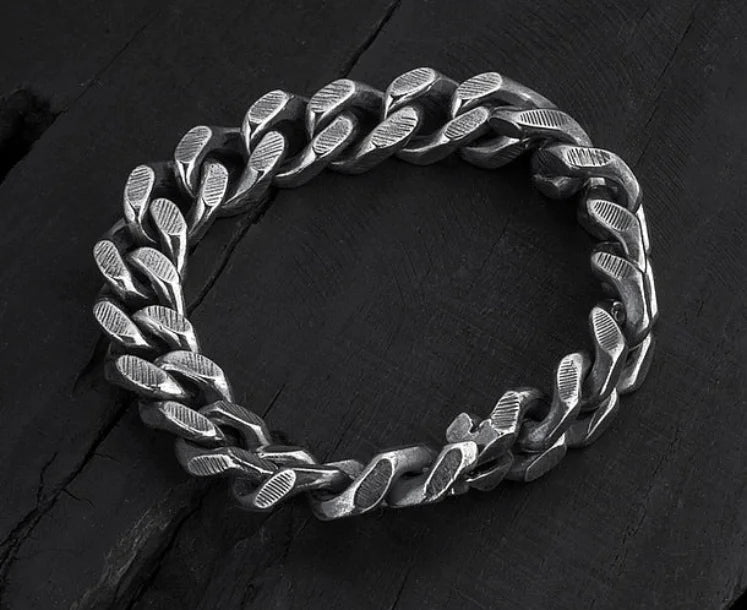 Heavy Metal Silver Bracelet Chain (Item No. B0025) Tartaria Onlinestore