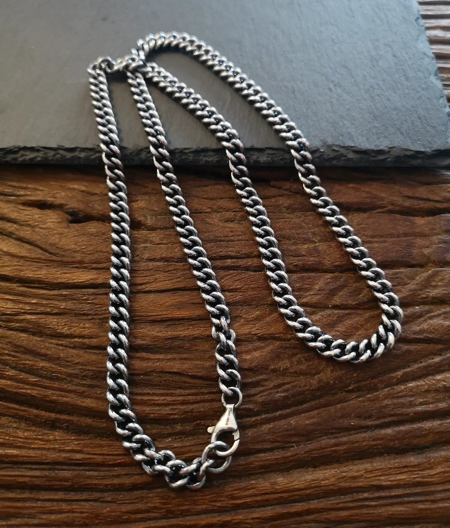 6mm Cuba Silver Necklace Chain（Item No. N0107) Tartaria Onlinestore