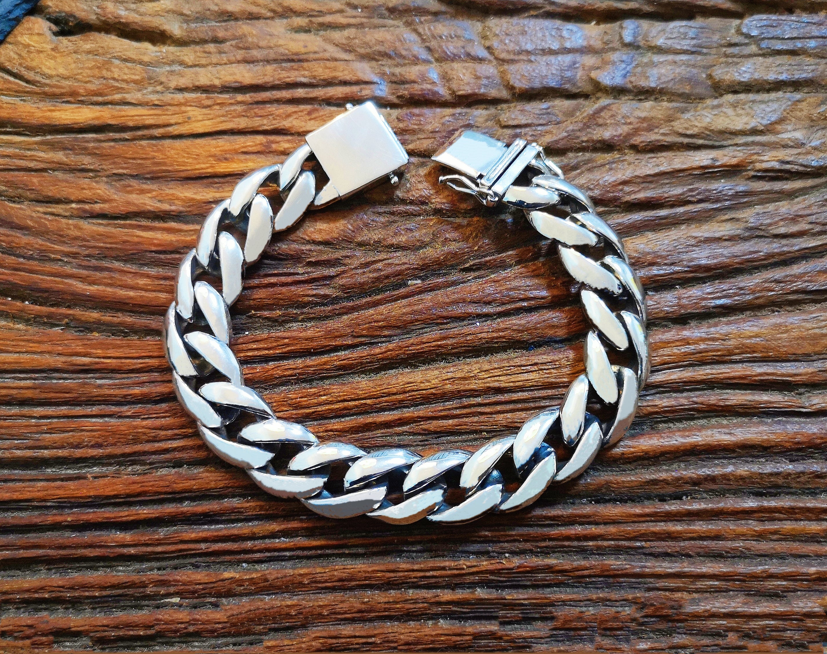 Curb Link Silver Bracelet (Item No. B0082) Tartaria Onlinestore