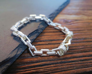 Polished Silver Bracelet Chain (Item No. B0416) Tartaria Onlinestore