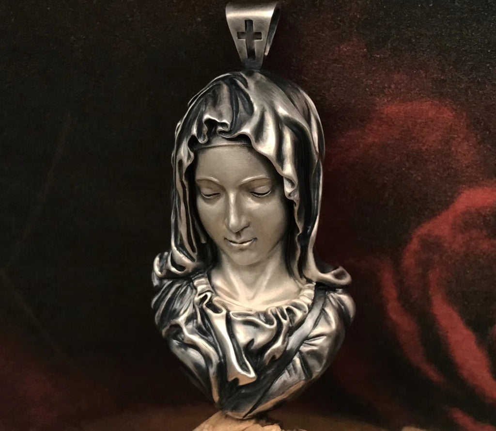 Madonna Silver Pendant (Item No. P0125) Tartaria Onlinestore