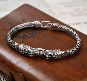 Dragon Head Silver Bracelet (Item No. B0462) Tartaria Onlinestore