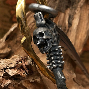 Grim Reaper & Scythe Silver Pendant (Item No. P0140) Tartaria Onlinestore