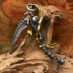 Grim Reaper & Scythe Silver Pendant (Item No. P0140) Tartaria Onlinestore